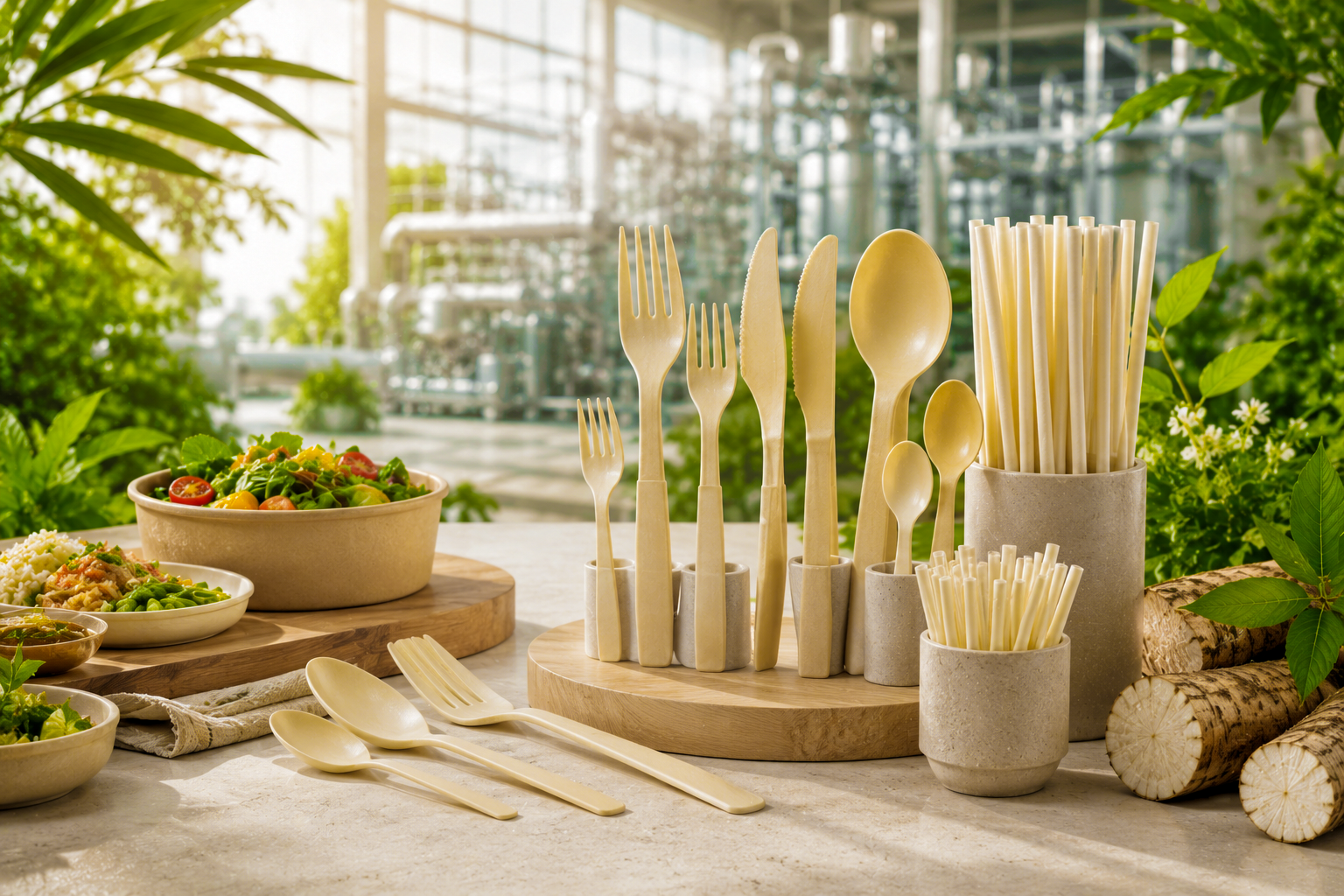 Eco-friendly cutlery and straws